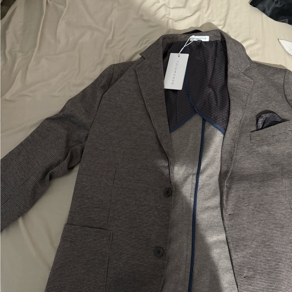 LRG Men's Brown 7Diamonds Blazer